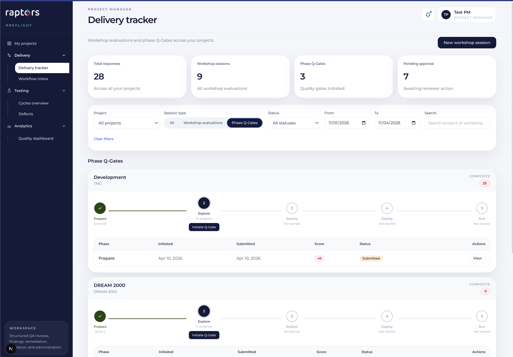 PreFlight Delivery Tracker